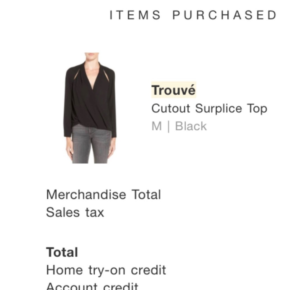 Trouve Cutout Surplice Top